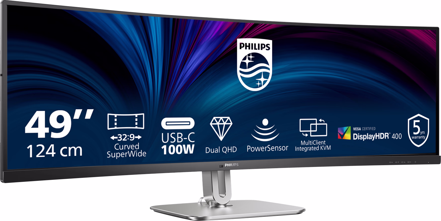 Philips 49B2U5900C Ultrawide Curved Productivity Monitor