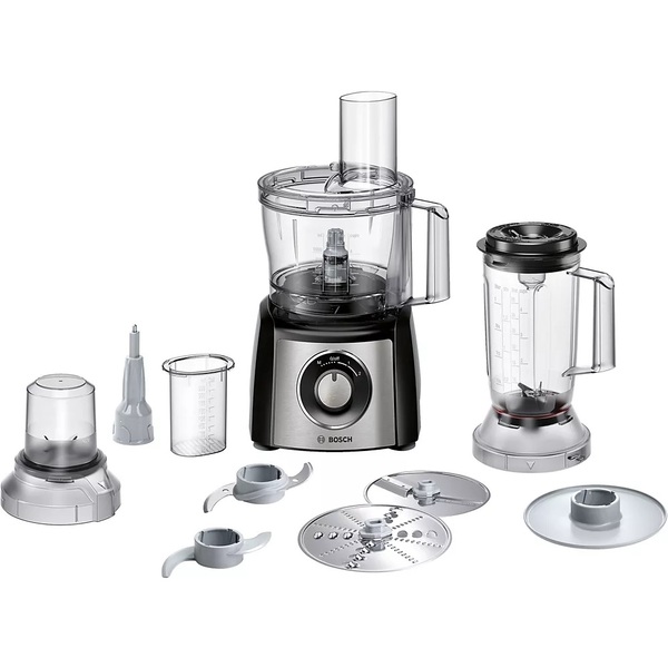 Bosch MCM3501M MultiTalent 3 - Keukenmachine - 800W - Foodprocessor - Zwart/RVS