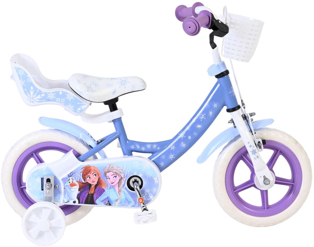 Disney Frozen Kinderfiets - Meisjes - Mag Wheels - 12 inch - Blauw