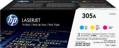 HP 305A - Tonercartridge - Origineel - Standaard Capaciteit - 3 pack - Cyaan/Magenta/Geel