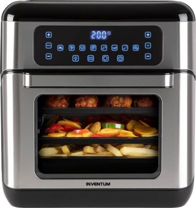 Inventum GF1200HLD Airfryer Oven XXL - 12L - 8 programma's - 80-200 °C - Tot 6 personen - Zwart/RVS - WK