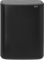Poubelle Brabantia Bo Touch Bin - 2 x 30 litres - Séparation des déchets - Noir mat