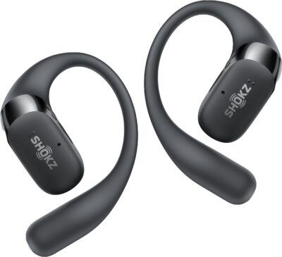 Shokz OpenFit 2+ Open-ear Sporthoofdtelefoon – Dolby Audio – Draadloze Oordopjes – Zwart