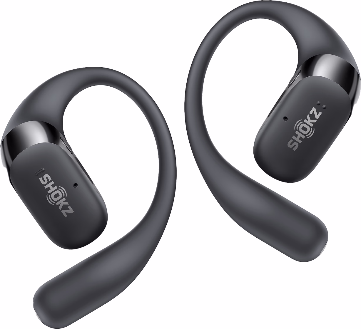 Shokz OpenFit 2+ Open-ear Sporthoofdtelefoon – Dolby Audio – Draadloze Oordopjes – Zwart