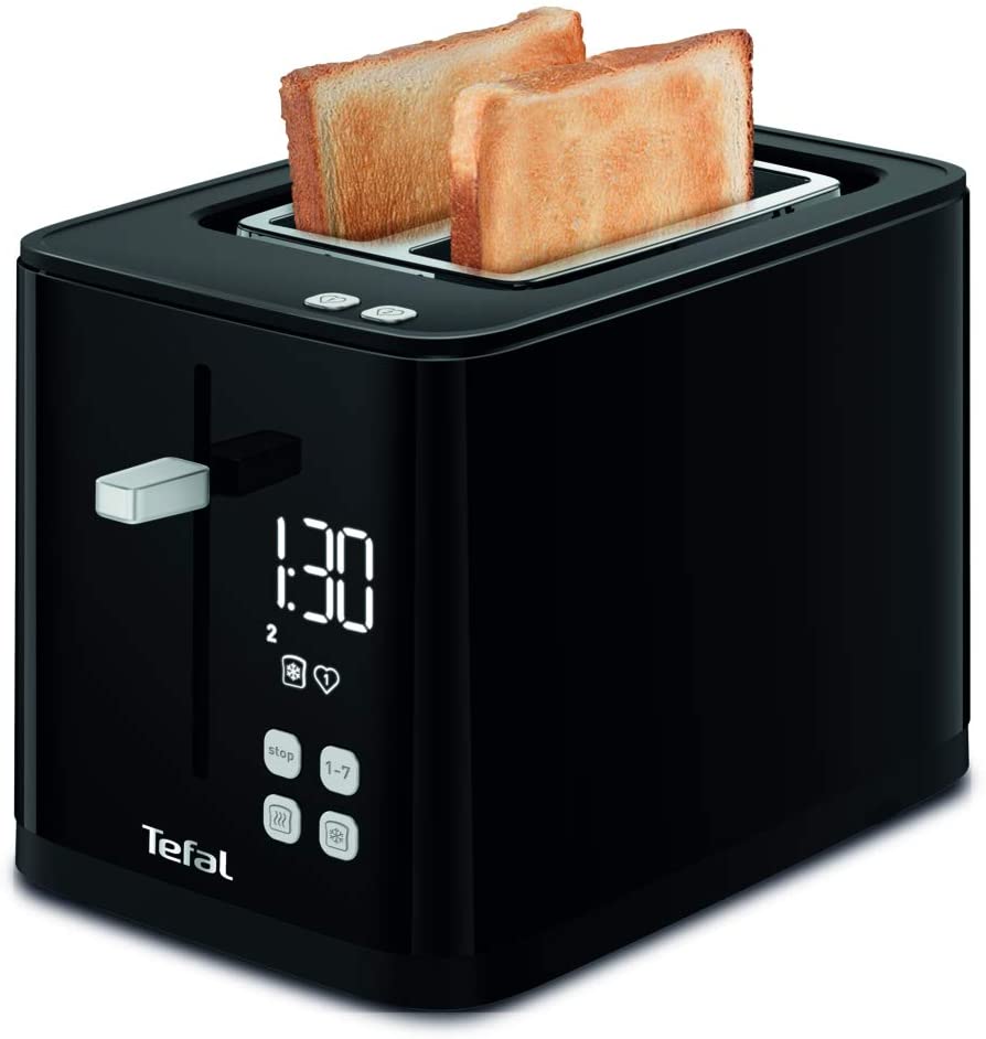 Tefal Smart & Light TL6408 - Broodrooster XL - 4 Sneden brood - Digitaal Display - 7 Bruiningsniveau's - Uitneembare kru